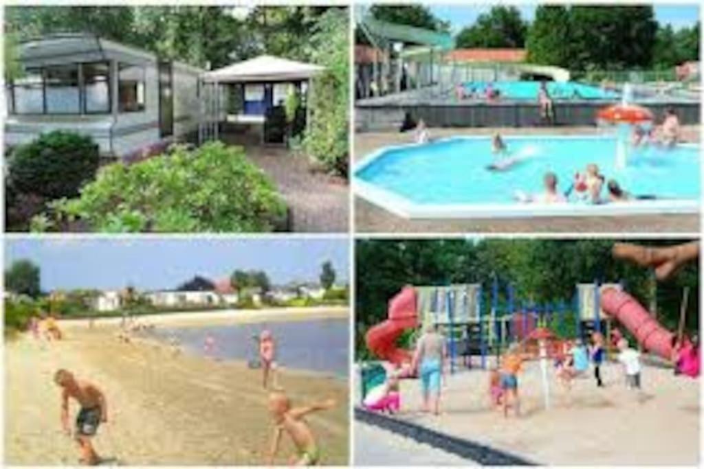 Chalet 14 Met Airco Familiecamping De Tien Heugten Schoonloo Drenthe מראה חיצוני תמונה